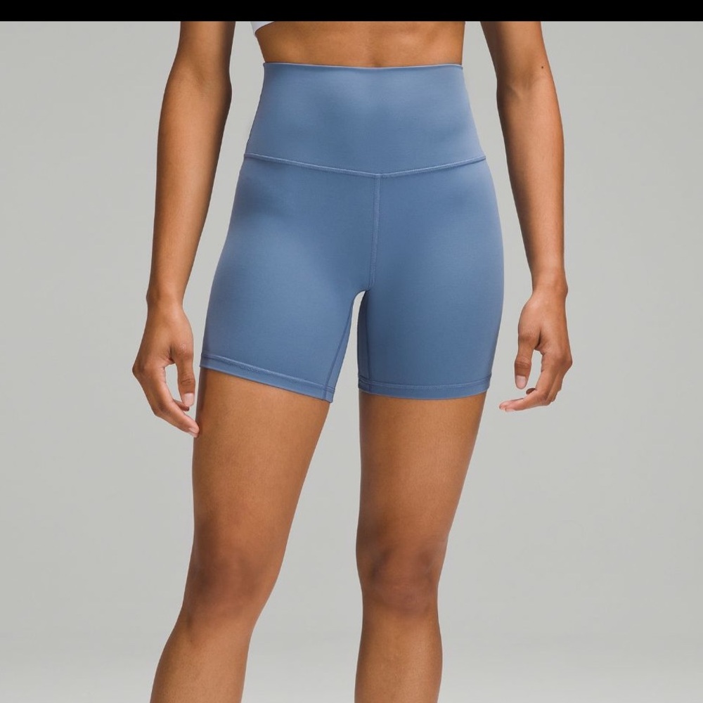 Lululemon Align High Rise Shorts 6 Inch Size 4 Oasis Blue
